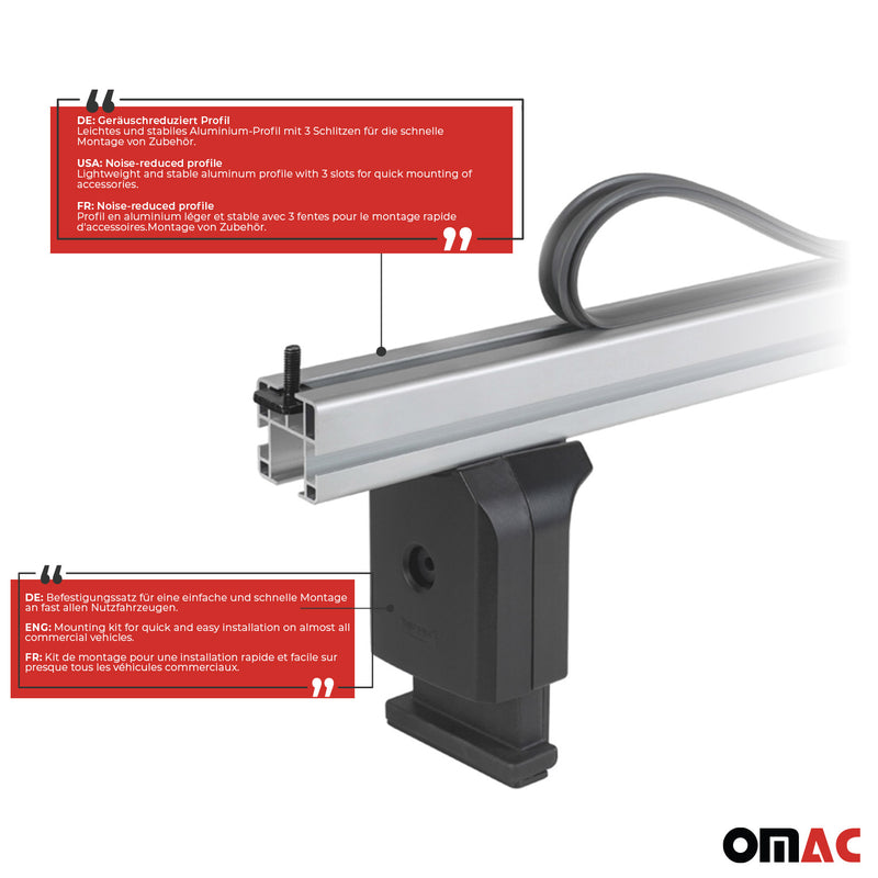 Barre trasversali portatutto Menabo per Ford Tourneo Transit Connect 2006-2014 2x