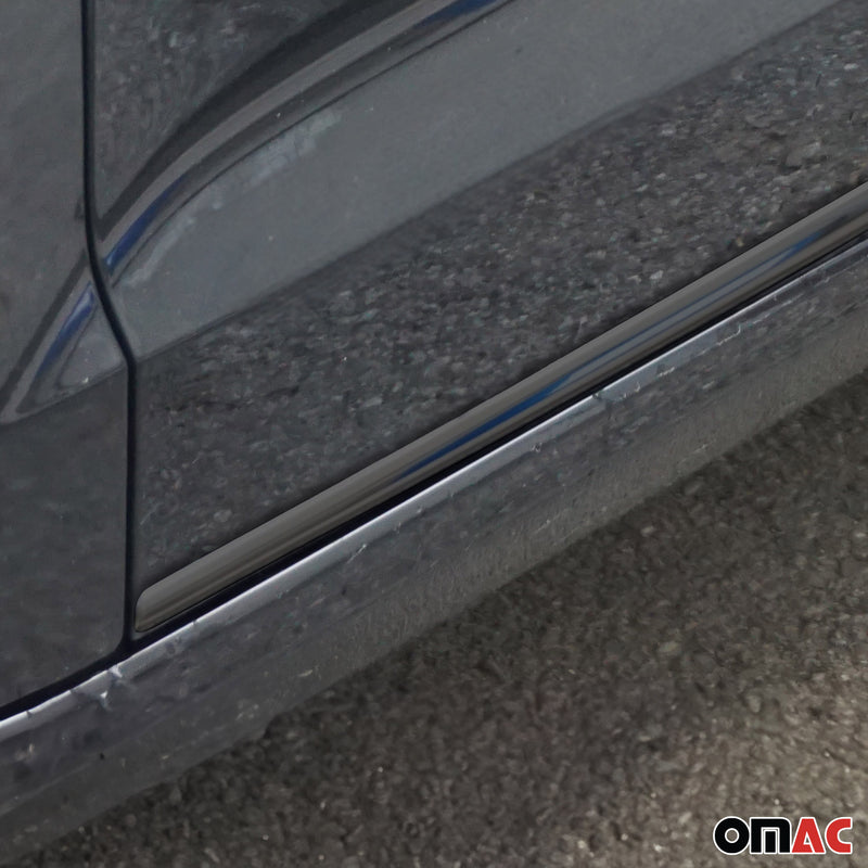Listello di protezione per portiera laterale per Ford C-Max 2010-2019 acciaio cromato scuro 4x 