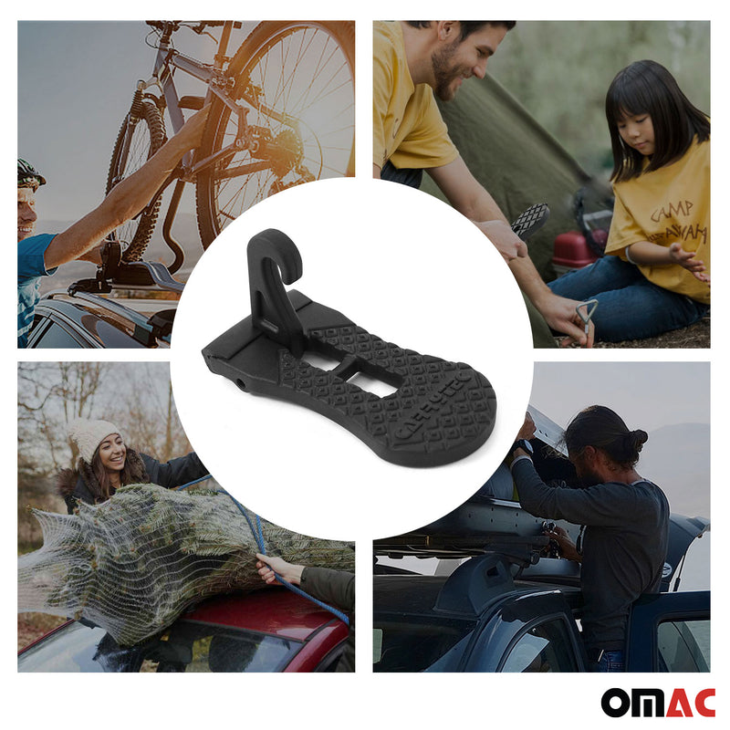 Poggiapiedi pieghevole per pedale porta per Jeep Patriot Renegade Wrangler Alu Nero 