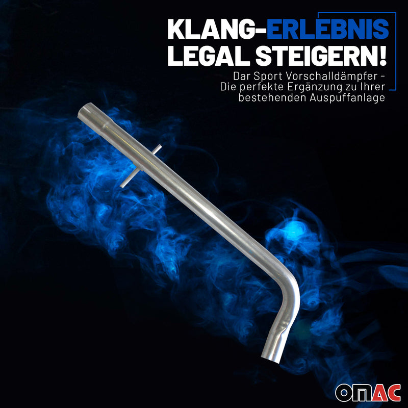 Silenziatore anteriore sportivo in acciaio inox NOVUS per VW Golf 7 1.4 TSI 90/92kw 