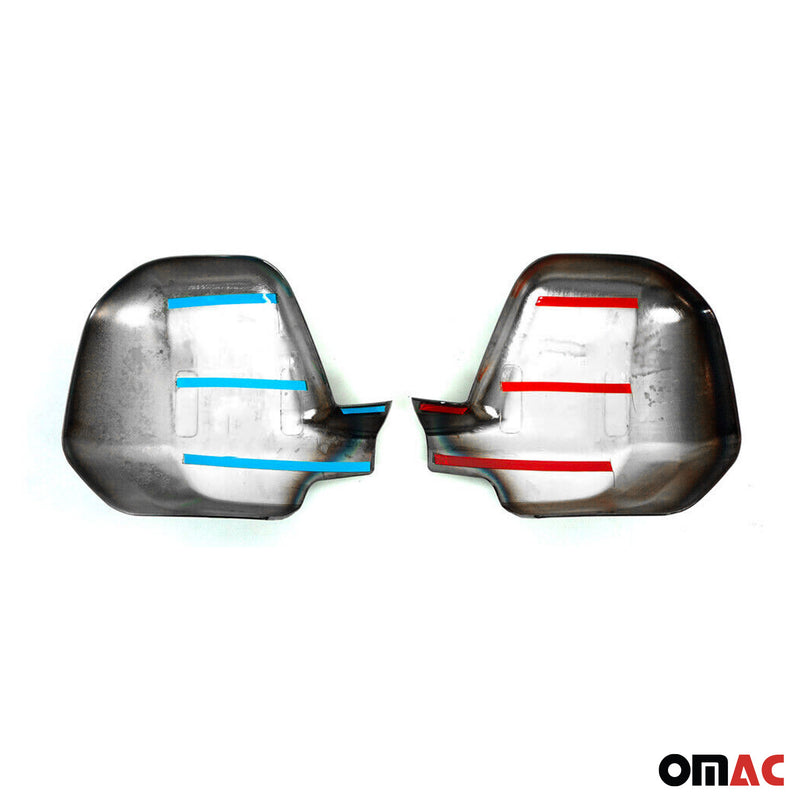 Calotte specchietti retrovisori per Citroen Berlingo 2008-2012 ABS cromato scuro 