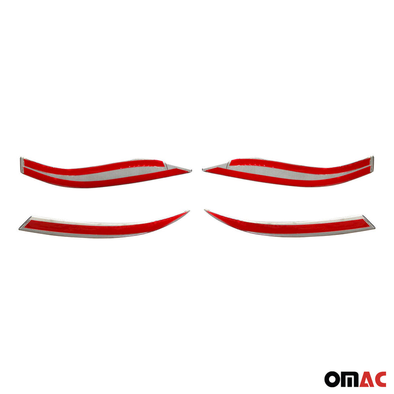 Strisce luci posteriori per Renault Clio 2019-2025 in acciaio inox argento 4 pezzi 
