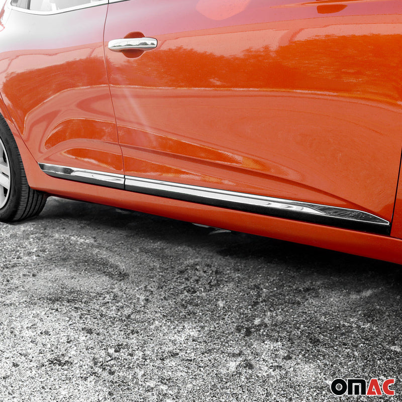 Striscia di protezione per portiera laterale, strisce per portiera per Renault Clio 2019-2021 cromate 4x 