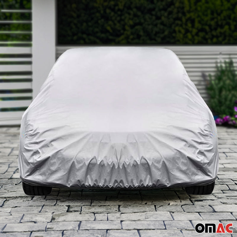 Auto Schutzhülle Vollgarage Ganzgarage Abdeckplane für Schrägheck Auto Grau Groß