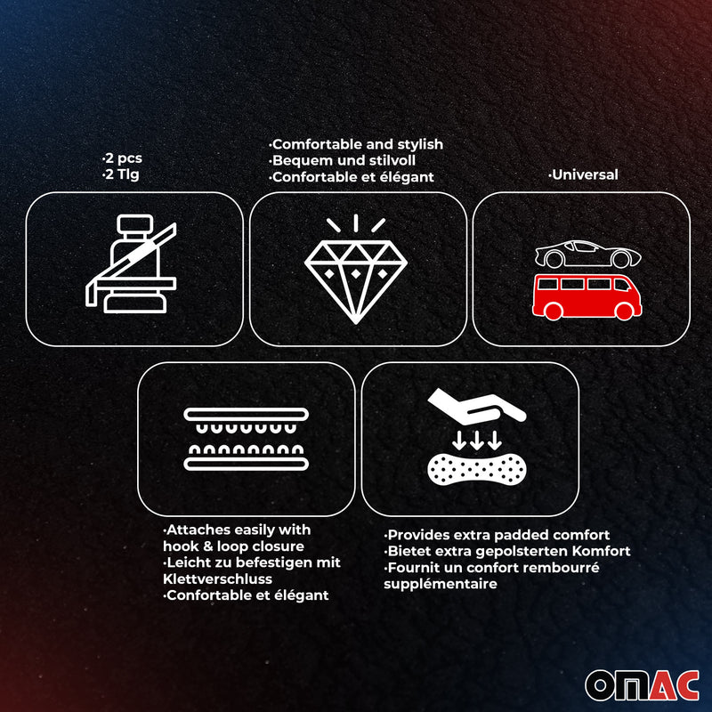 Protezione per cintura SPARCO, cintura di sicurezza, protezione per cintura auto, rossa, 2x