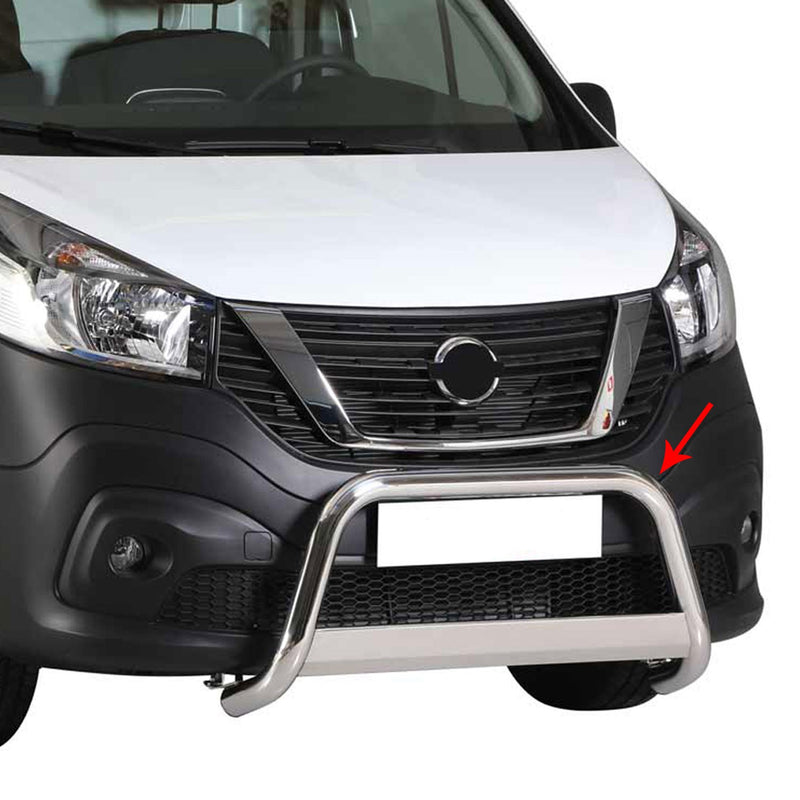 Protezione anteriore per Nissan NV300 2016-2025 ø63mm acciaio argento