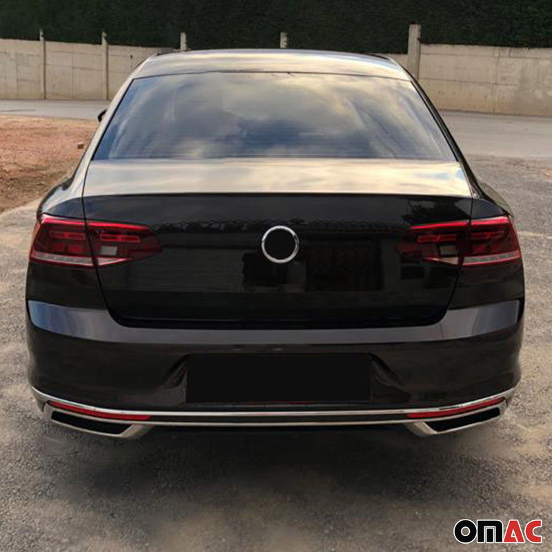 Diffusore paraurti, telaio di scarico per VW Passat B8.5 berlina 2019-2025 cromato 