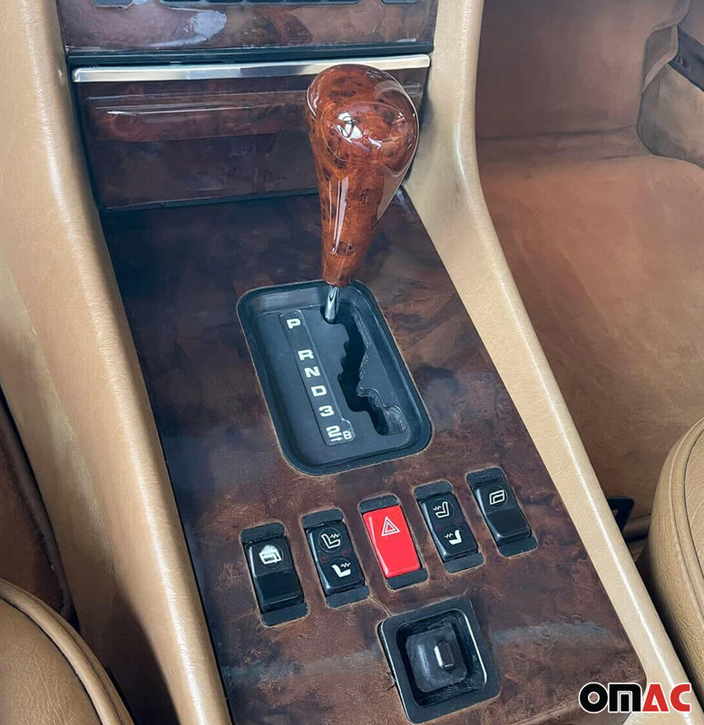 Pomello del cambio per Mercedes W124 W126 W201 W202 Automatico in vero legno di radica 