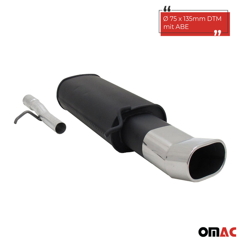 Scarico sportivo Novus per VW Passat 3B / 3BG Silenziatore posteriore DTM 135x75mm con ABE 