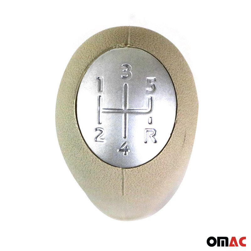 Schaltknopf Schaltknauf für Renault Fluence 2010-2025 5 gang Kunstleder Beige