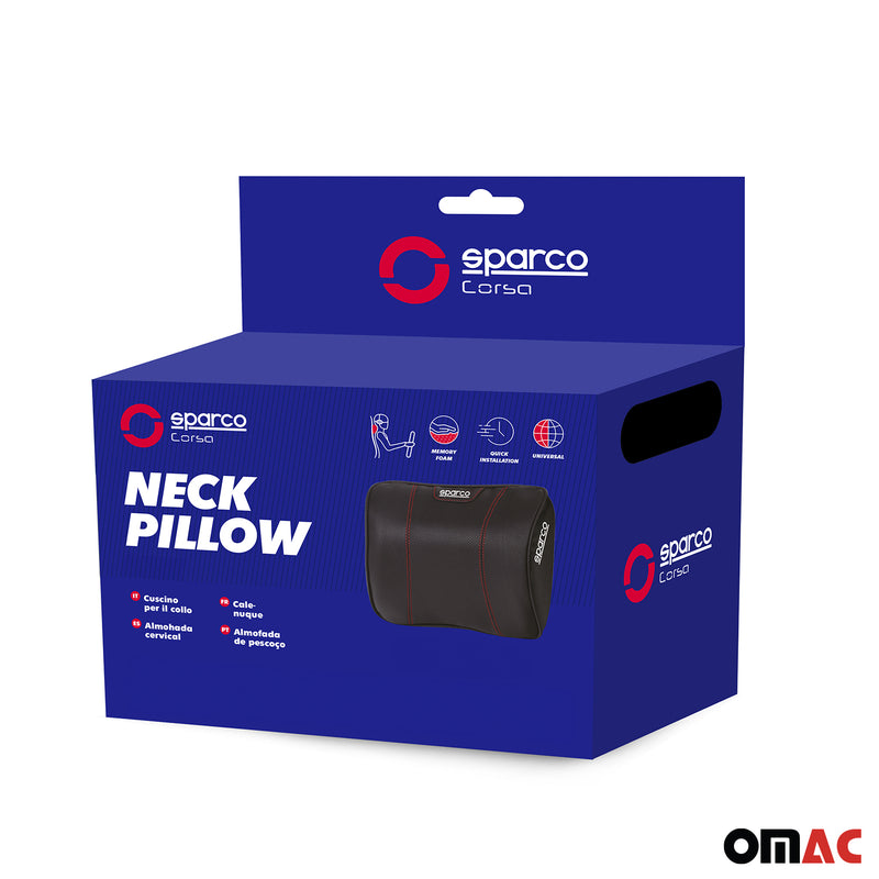 Cuscino cervicale per auto Sparco nero ergonomico in memory foam
