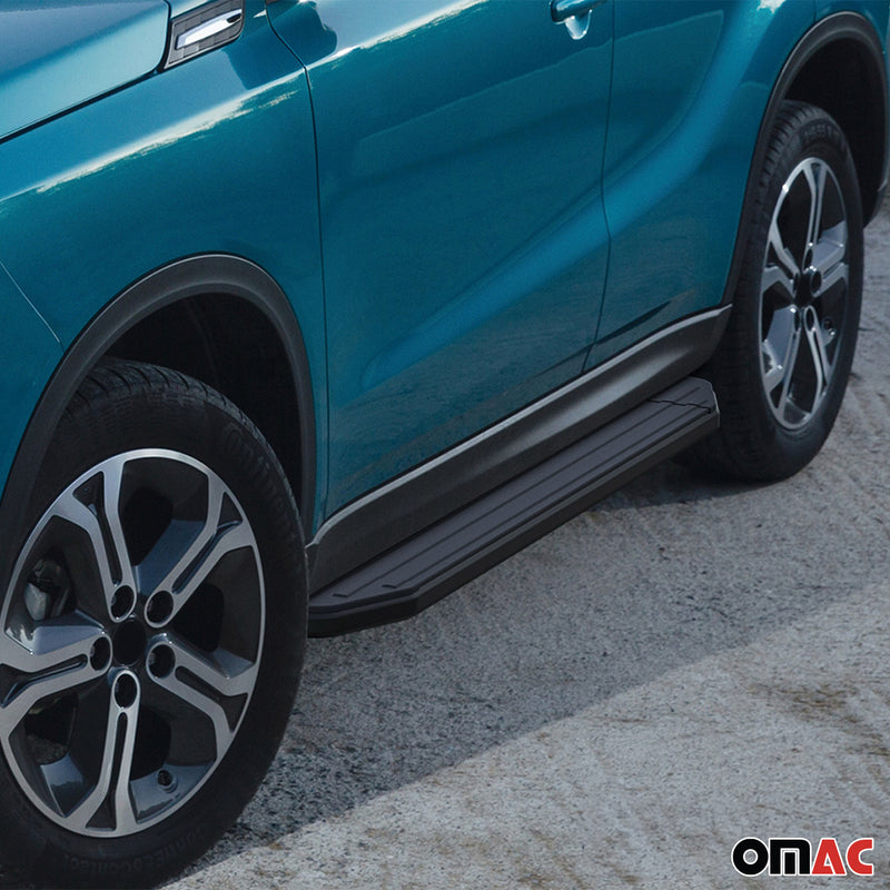 Pedane laterali per Suzuki SX4 2015-2025 ABE Nero Alluminio