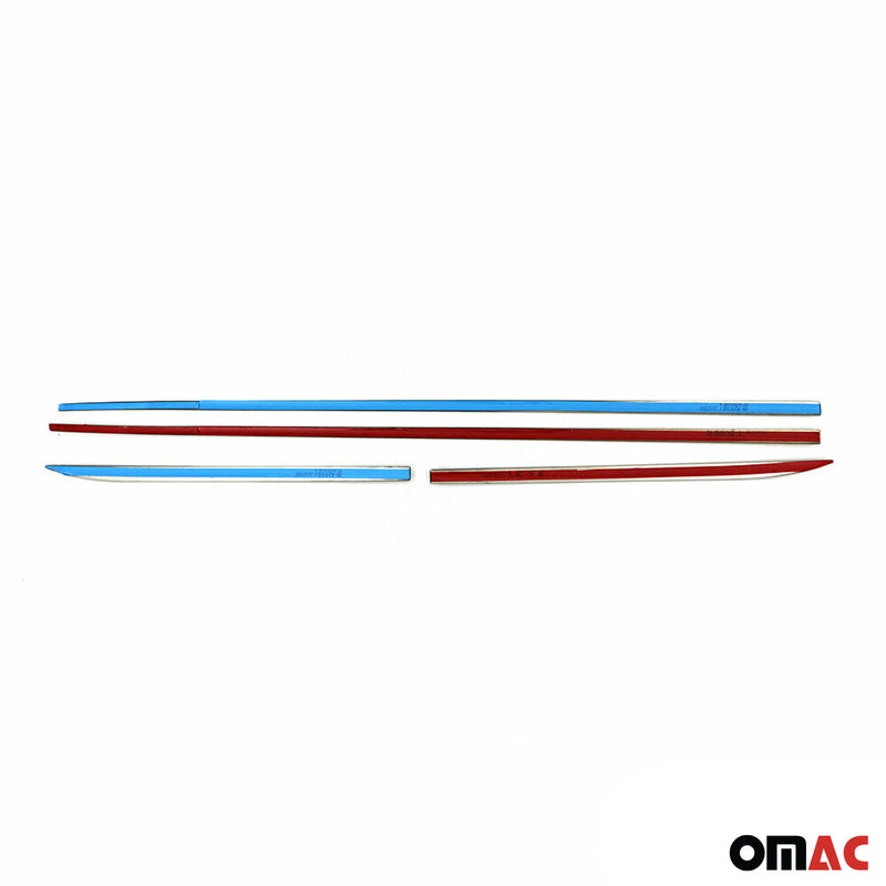 Listello di protezione per portiera laterale per Ford C-Max 2010-2019 acciaio cromato scuro 4x 