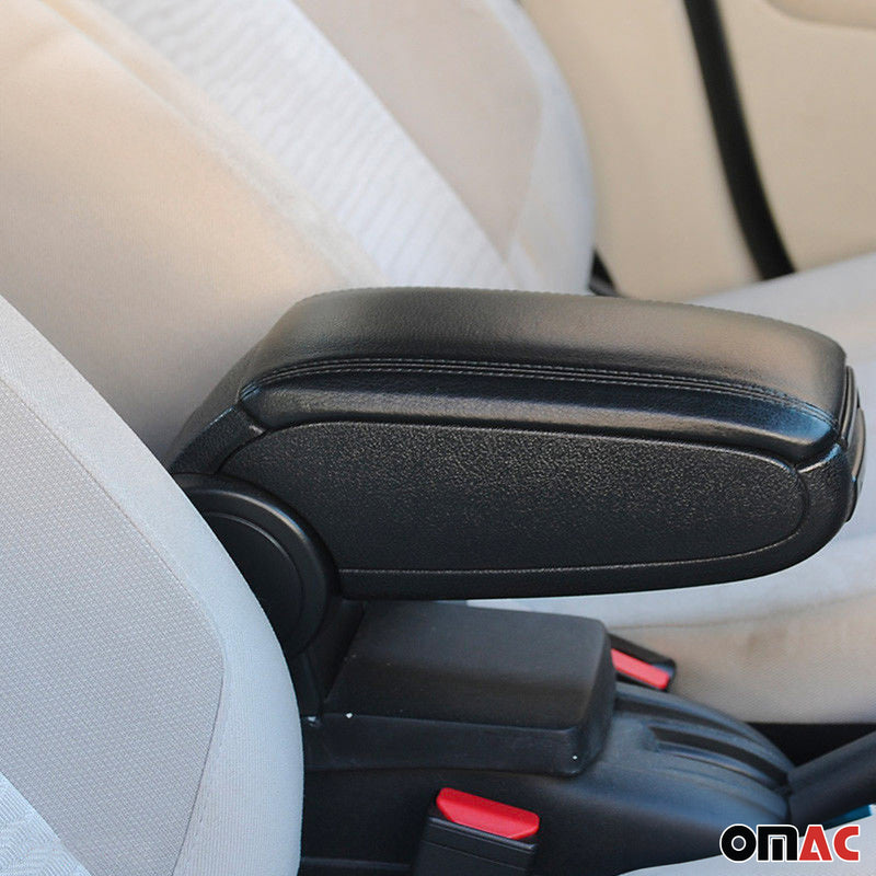 Bracciolo centrale per Opel Corsa D 2006-2014 in similpelle ABS nero