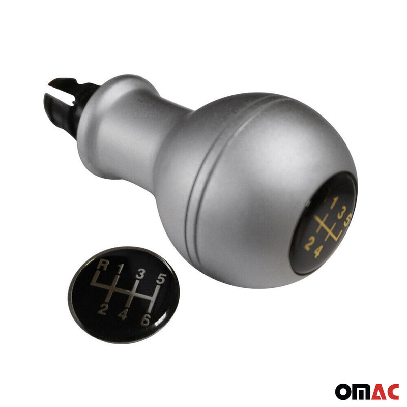 Pomello del cambio per VW Caddy Alltrack 2015-2025 5 marce in alluminio argento 
