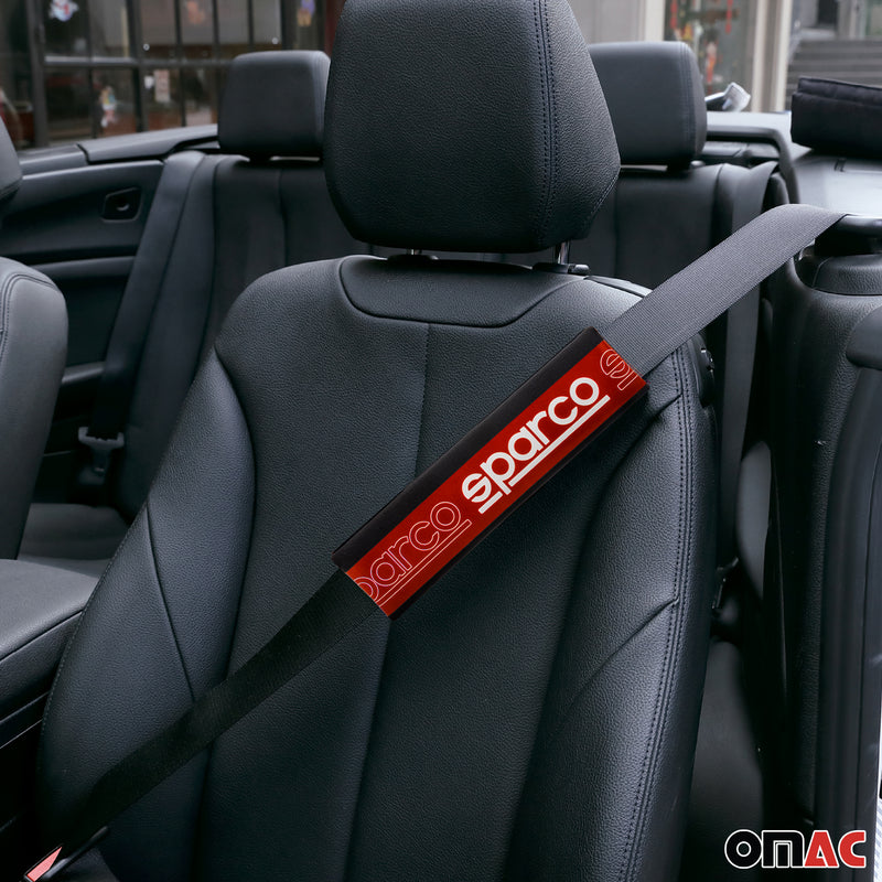 Protezione per cintura SPARCO, protezione per cintura di sicurezza, protezione per cintura di sicurezza per auto, rossa, 2 pezzi