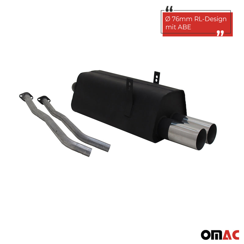 Scarico sportivo Novus per BMW Serie 3 E36 325i 2x76 silenziatore posteriore RL-Design con ABE 