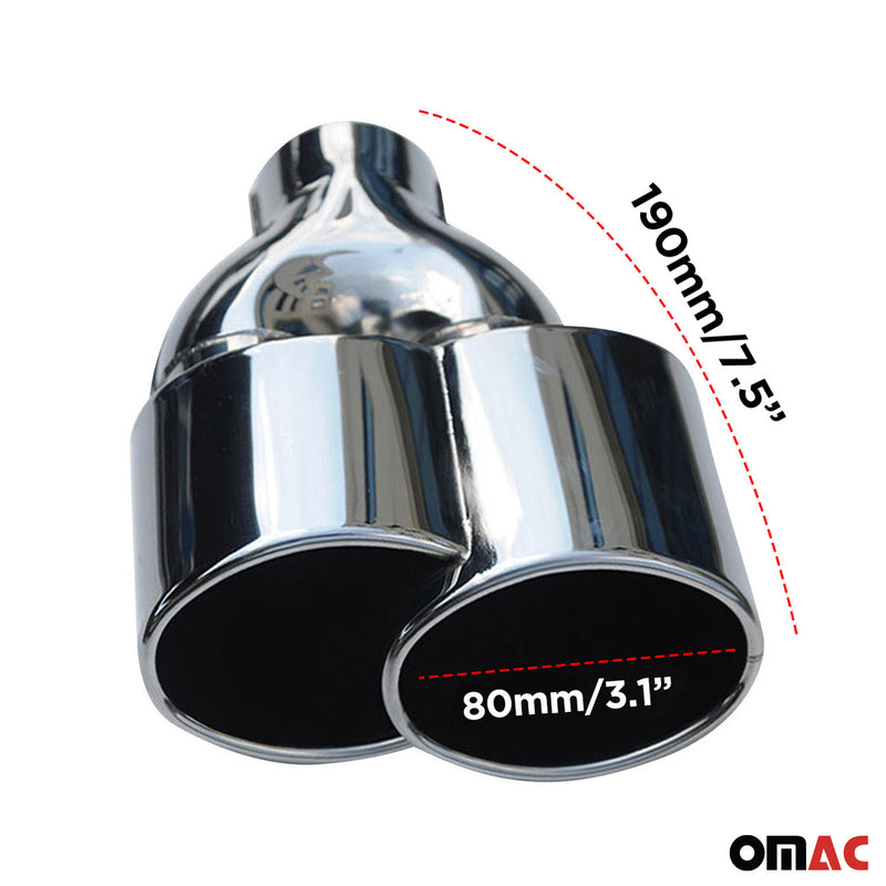 Terminale di scarico sportivo per BMW Serie 5 F10 Serie 6 F13 G32 in acciaio inox cromato (destro) 