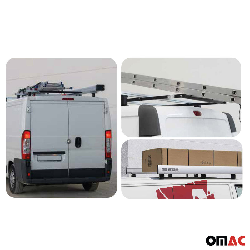 Barre portatutto Menabo per Opel Movano Renault Master 1997-2010 grigio alluminio 5x