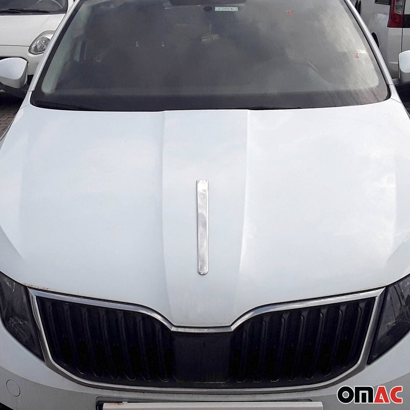 Striscia cromata cofano anteriore per Renault Clio 2006-2012 acciaio inox argento 