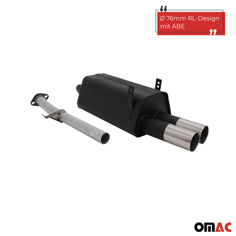 Novus Sportauspuff für BMW 3er E36 316 / 318 2x76mm RL-Design mit ABE
