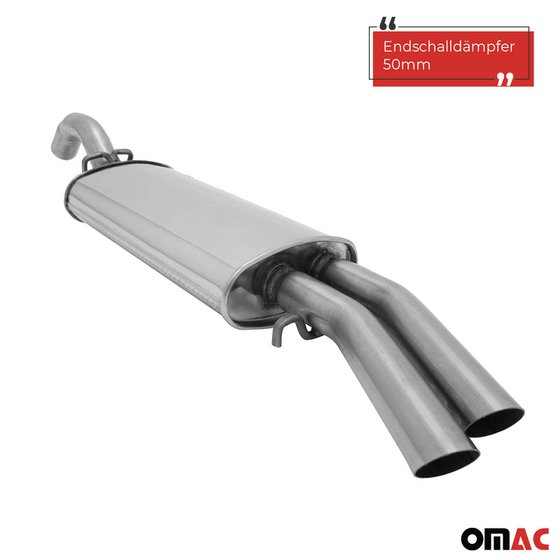 Silenziatore posteriore Novus Classic Line in acciaio inox per Golf 2 1.8 8V GTI
