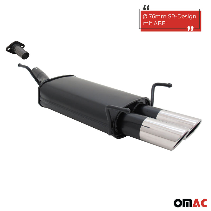 Scarico sportivo Novus per Opel Astra G CC hatchback 2x76mm SR-Design con ABE 