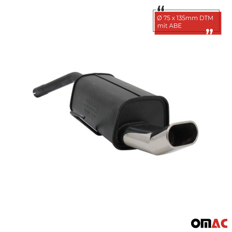 Scarico sportivo Novus per Alfa Romeo 156 / GT silenziatore posteriore 135x75mm DTM con ABE 