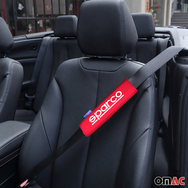 Protezione per cintura SPARCO, cintura di sicurezza, protezione per cintura auto, rossa, 2x