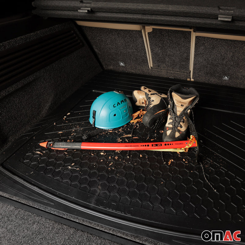 Set tappetini e vaschetta per bagagliaio per Volvo XC60 in gomma antiscivolo nera