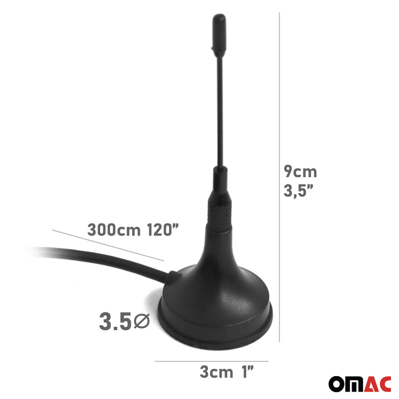 Antenna da tetto, antenna per auto, antenna magnetica nera AM/FM 