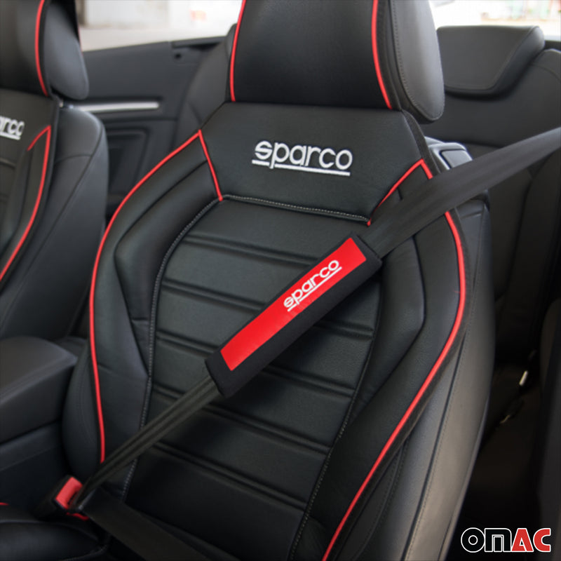 Coprivolante SPARCO Set di spalline coprivolante universali Nero Rosso