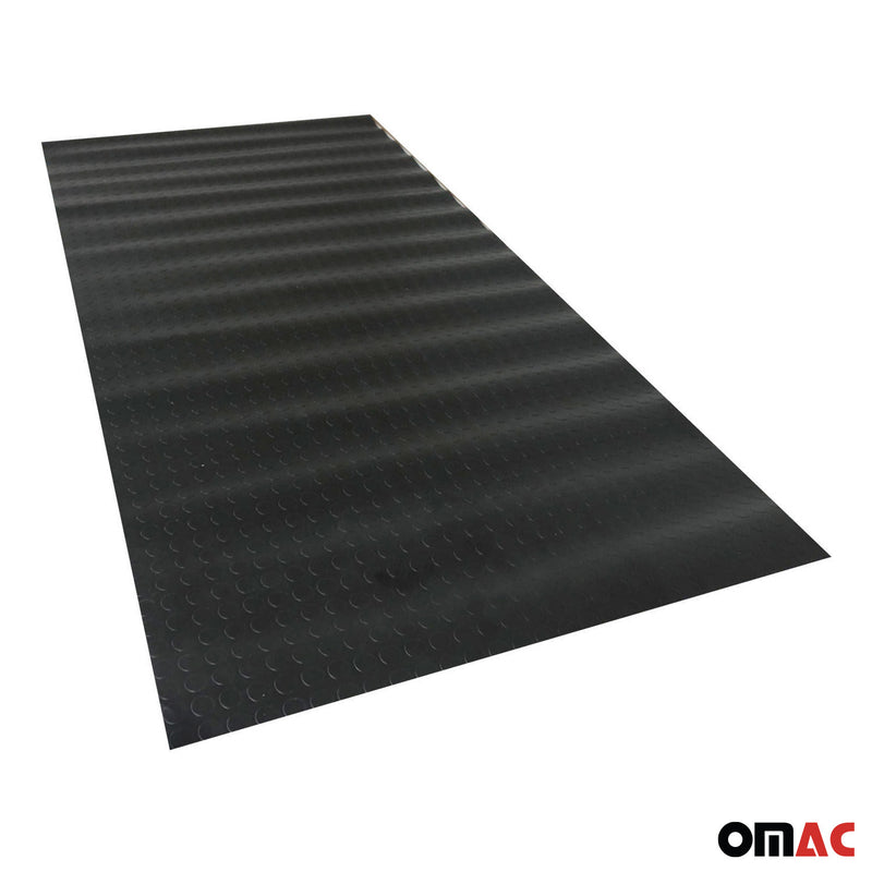 Tappetino antiscivolo per pavimenti, zerbino rotondo, 100 x 200 cm, nero 