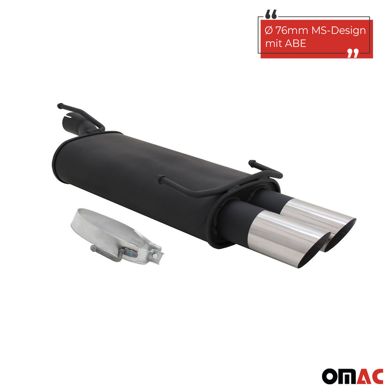 Scarico sportivo Novus per Opel Astra F / Opel Kadett E 2x76mm MS-Design con ABE 