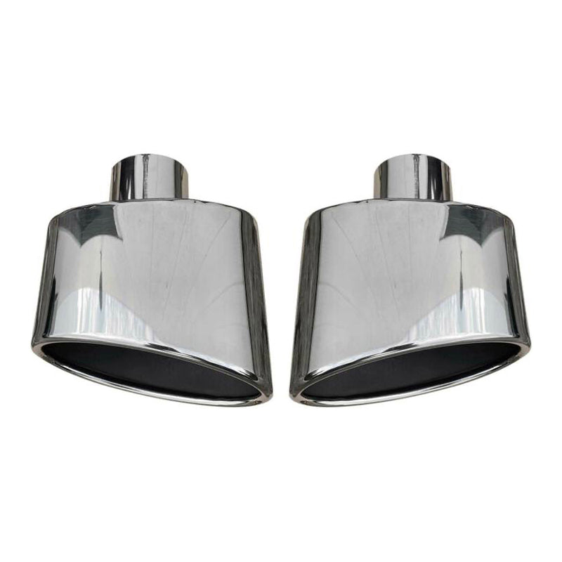 Terminale di scarico terminale per VW Golf 2012-2025 acciaio inox cromato 2x 