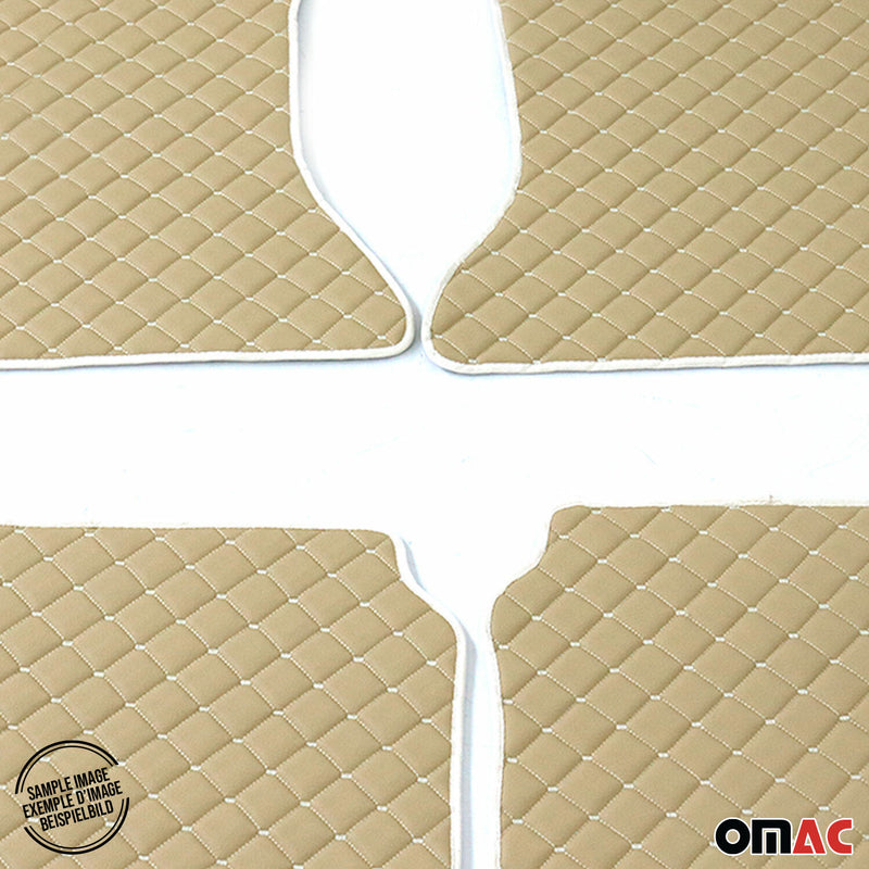 Tappetini in similpelle beige per BMW Serie 3 F30 2011-2019, 4 pezzi