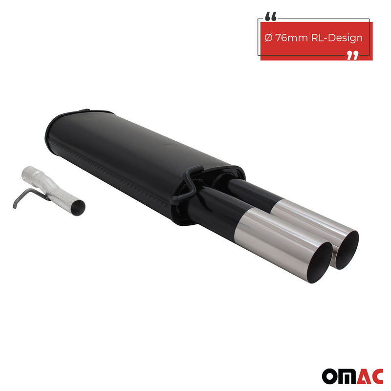 Scarico sportivo Novus per VW Passat 3B / 3BG 2x76 silenziatore posteriore RL-Design ABE