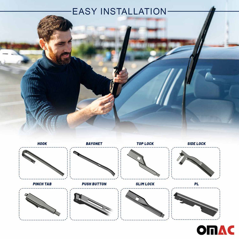 Set tergicristallo anteriore + posteriore per Mercedes Classe B 2004-2011