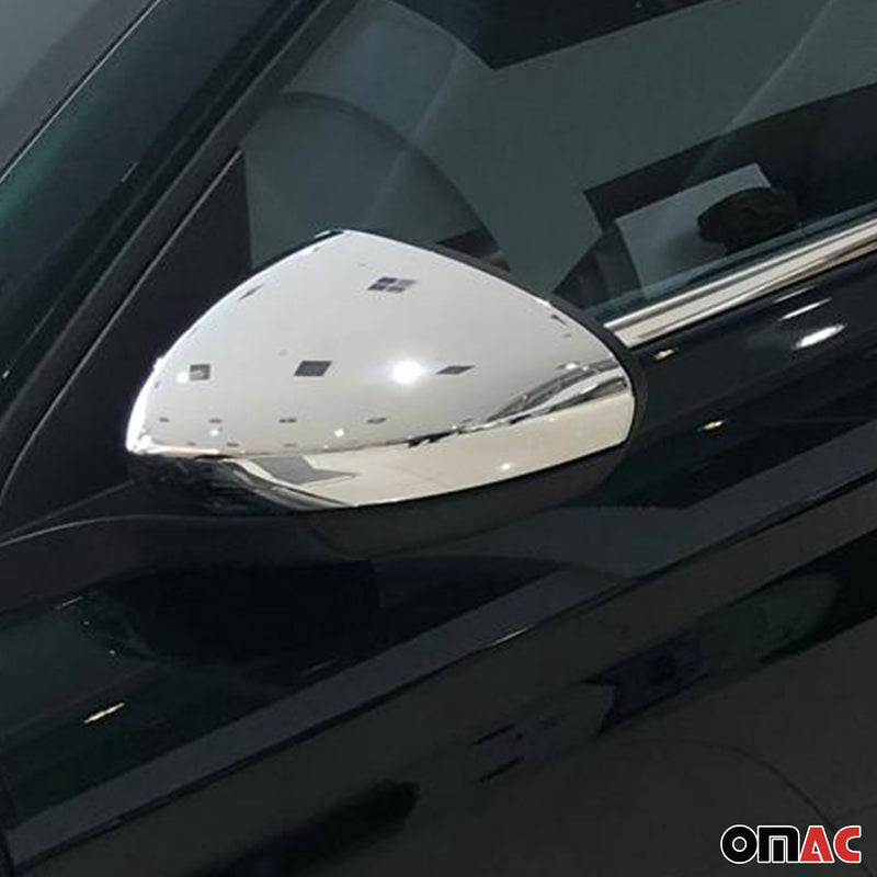 Calotte specchietti retrovisori per Fiat Tipo 2015-2025 cromate ABS argento 2 pezzi 
