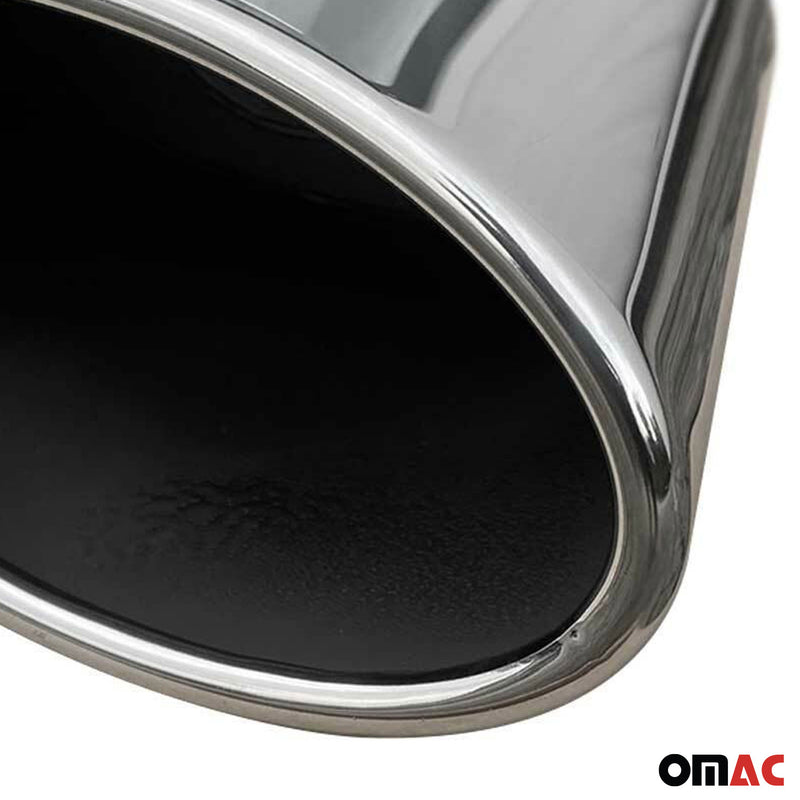 Terminale di scarico terminale per VW Golf 2012-2025 acciaio inox cromato 2x 