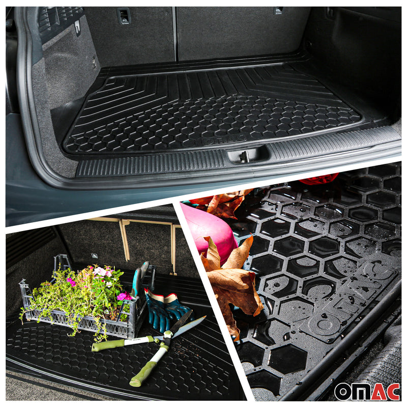 Gummimatten & Kofferraumwanne Set für Renault Captur Antirutsch Gummi Schwarz