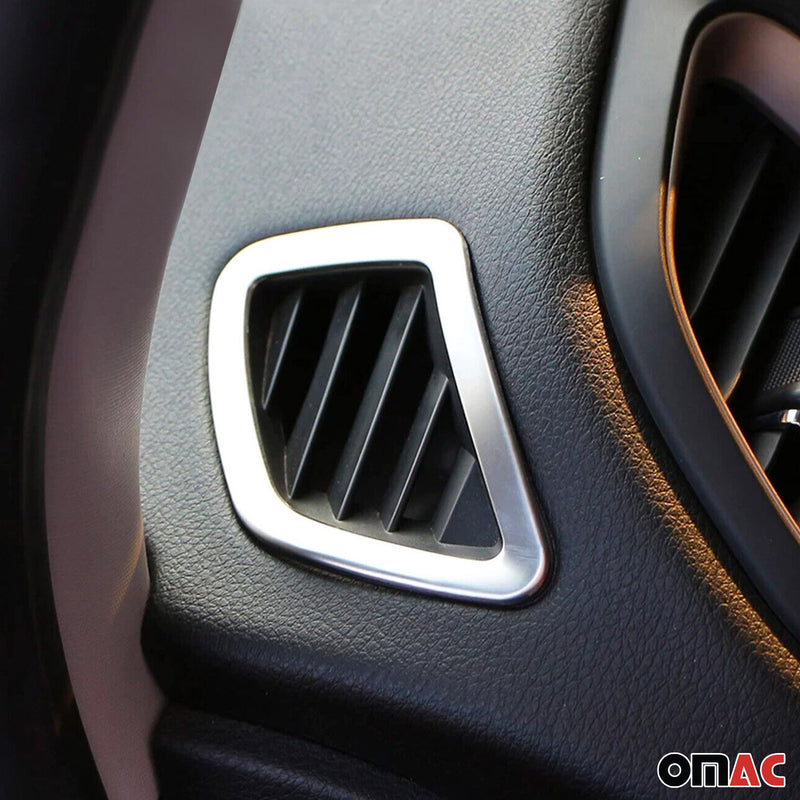 Telaio di ventilazione per Jeep Renegade 2014-2024 cromato ABS argento 2 pezzi 