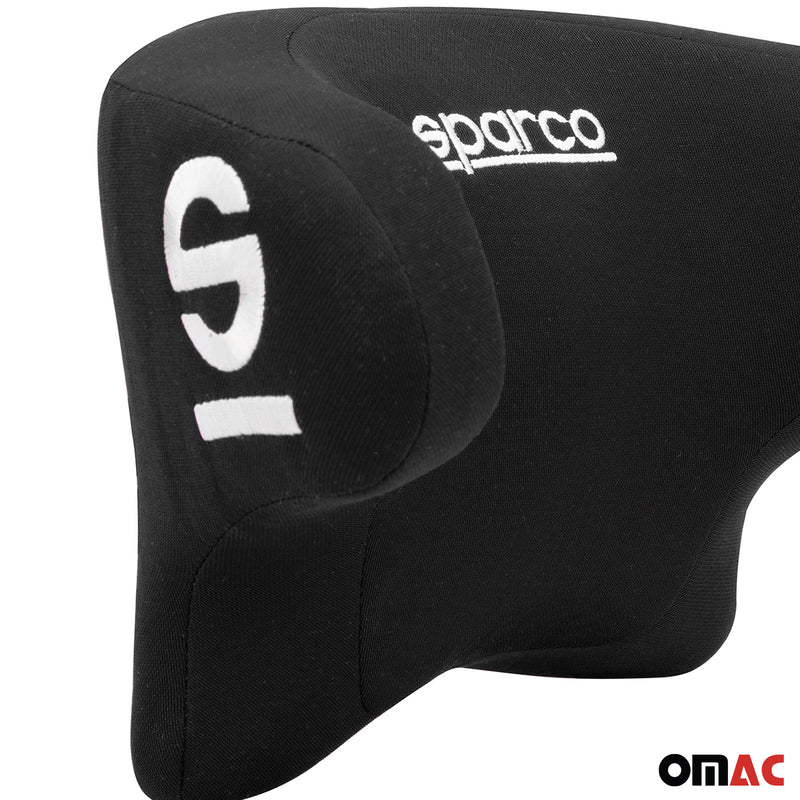 Cuscino cervicale per auto Sparco nero, cuscino ergonomico in schiuma per la testa