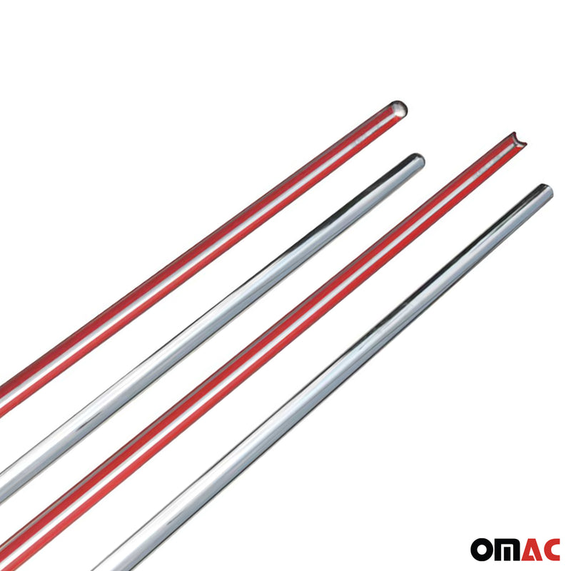 Striscia di protezione per porta laterale, strisce di protezione per porta per Dacia Lodgy in acciaio inox argento 4x 