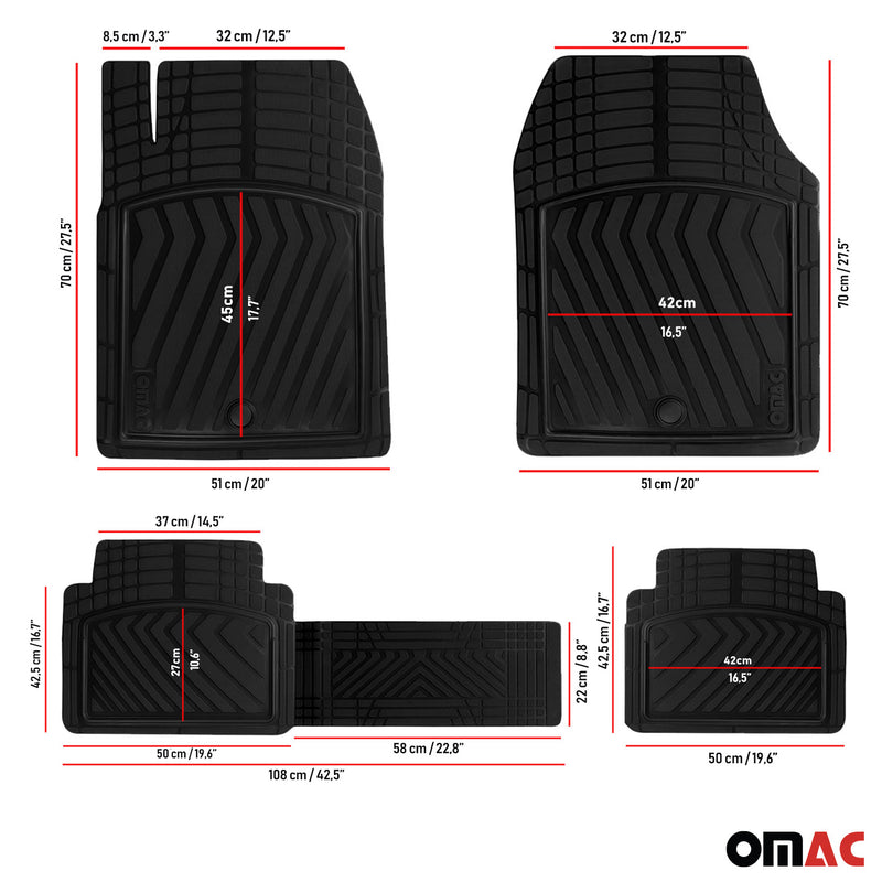 Tappetini su misura in gomma neri per Kia Ceed Sorento Sportage Pro Ceed, 5 pezzi.