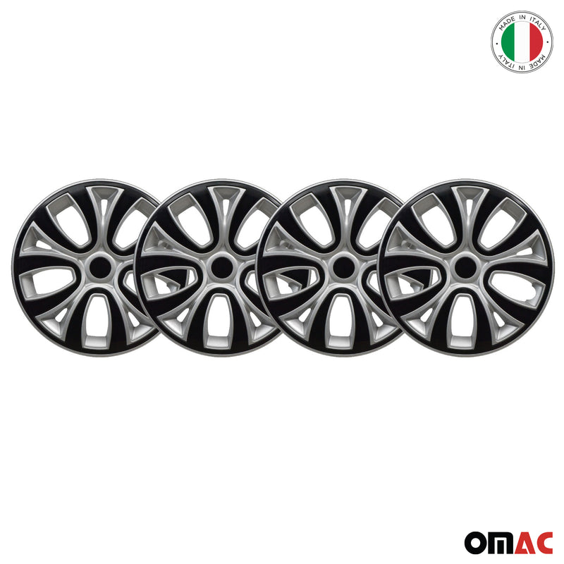 Coprimozzi da 16 pollici grigio e nero set da 4 pezzi