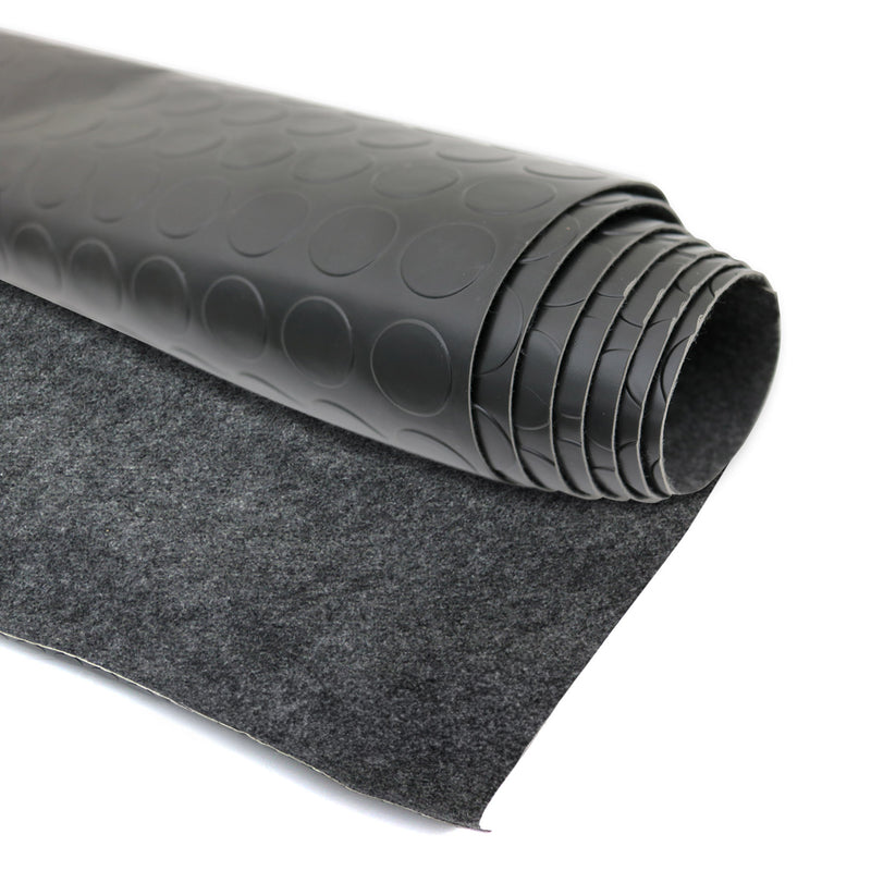 Tappetino antiscivolo per pavimenti, zerbino rotondo, 100 x 200 cm, nero 