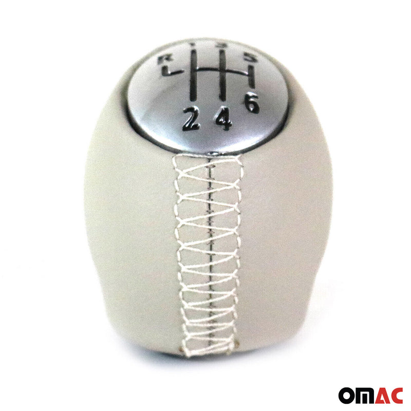 Pomello del cambio per Renault Fluence 2010-2025 6 marce in pelle sintetica beige