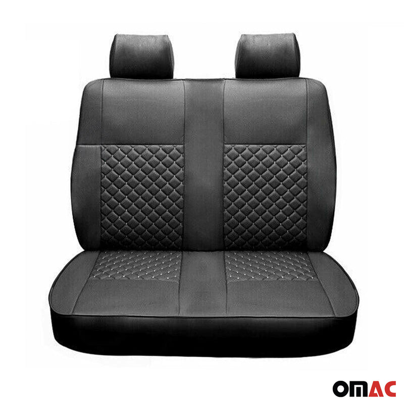 Coprisedili per Renault Trafic 2001-2014 in similpelle nera 2+1