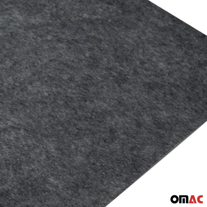 Tappetino antiscivolo in gomma per pavimenti effetto lamiera a scacchi 300 x 200 cm nero